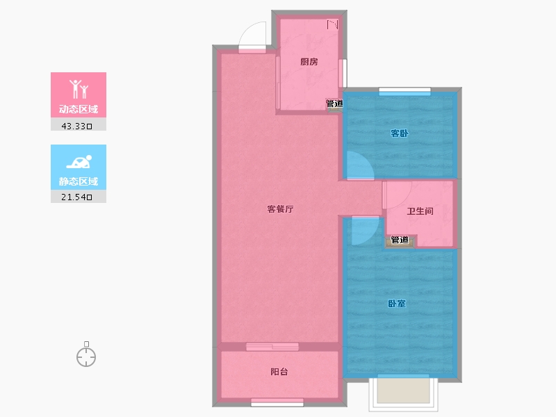 山西省-太原市-红星紫御华府-57.92-户型库-动静分区