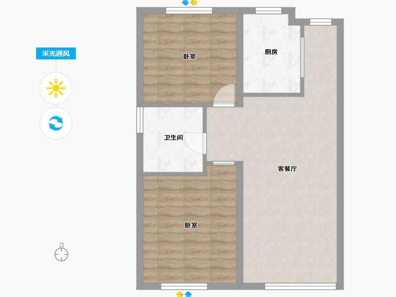 辽宁省-大连市-大华公园世家-66.00-户型库-采光通风