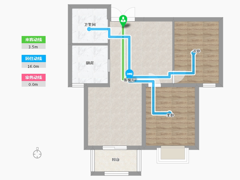 河北省-廊坊市-花香小镇二期-64.70-户型库-动静线