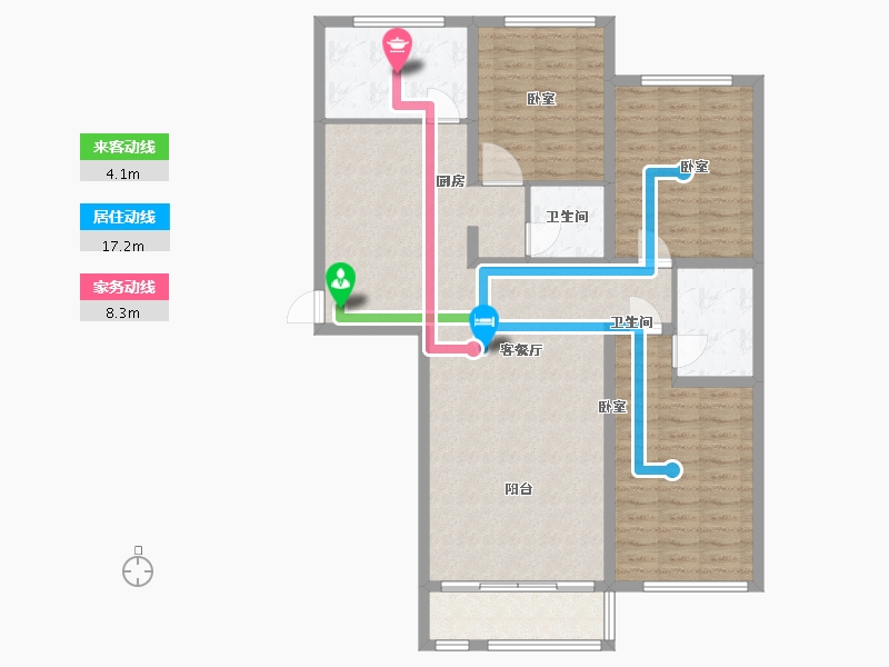 内蒙古自治区-呼和浩特市-陶然巷-112.57-户型库-动静线