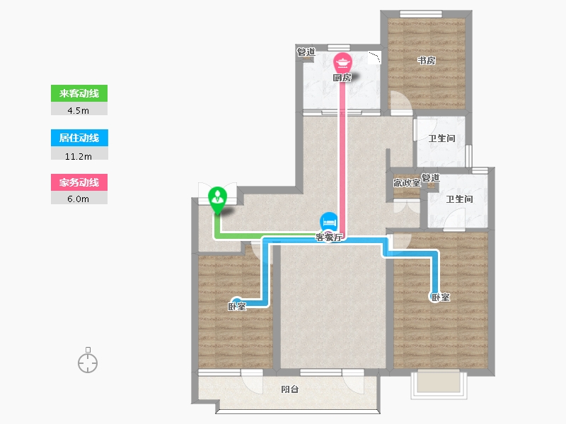 山西省-太原市-万科如园-98.54-户型库-动静线