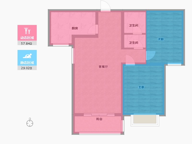 河北省-保定市-御景蓝湾二期-77.68-户型库-动静分区