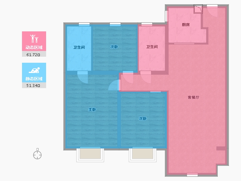 河北省-石家庄市-佳兆业•悦峰-102.00-户型库-动静分区