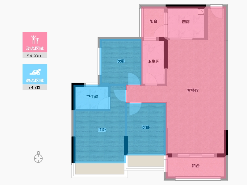 广西壮族自治区-梧州市-水岸名都-79.58-户型库-动静分区