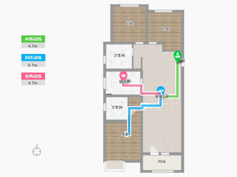 河北省-廊坊市-北辰香麓-99.19-户型库-动静线