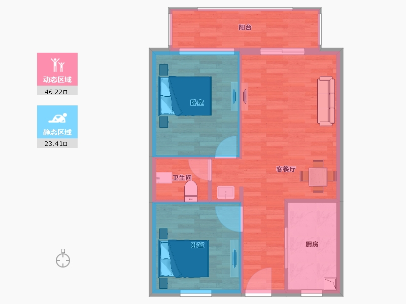 云南省-昆明市-滇池湖岸-63.21-户型库-动静分区