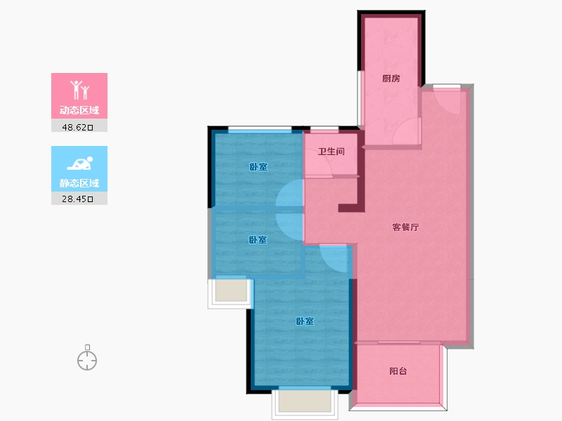 云南省-昆明市-学府康城-69.00-户型库-动静分区