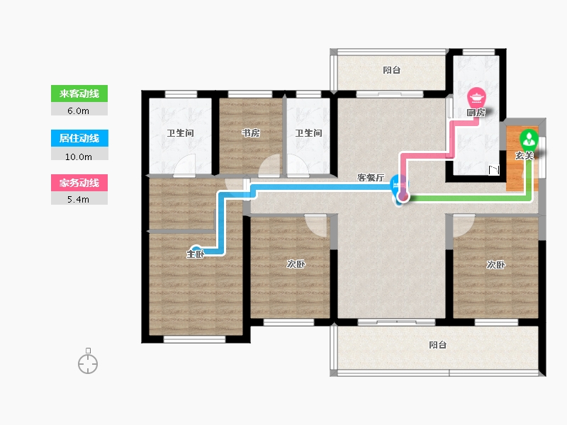 云南省-昆明市-中海龙泉公馆-122.59-户型库-动静线