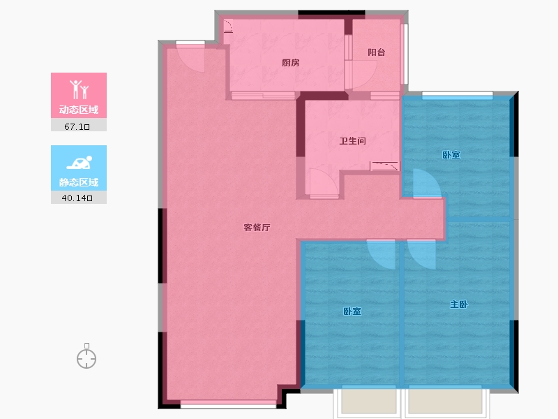 辽宁省-沈阳市-沈抚恒大养生谷-97.00-户型库-动静分区