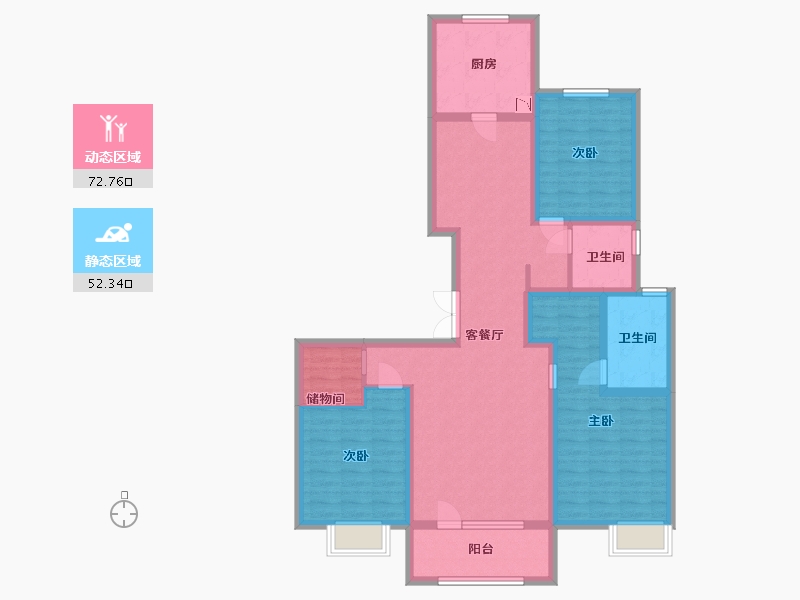 河北省-廊坊市-北辰香麓-110.40-户型库-动静分区