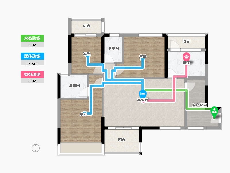 广西壮族自治区-梧州市-水岸名都-94.24-户型库-动静线