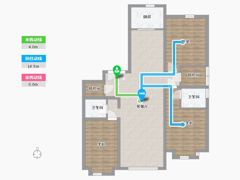 内蒙古自治区-包头市-瀚星御府-103.01-户型库-动静线