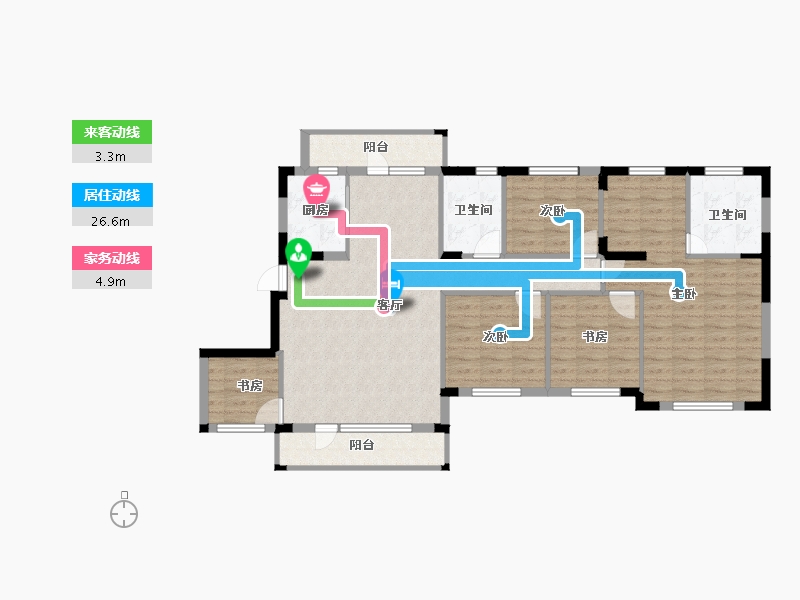 辽宁省-大连市-金悦湾-111.34-户型库-动静线