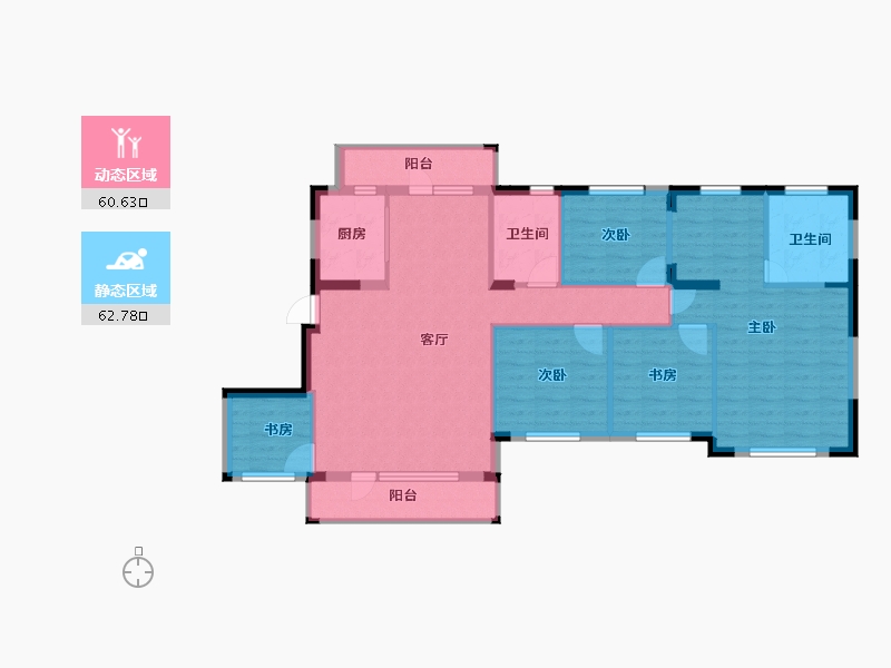 辽宁省-大连市-金悦湾-111.34-户型库-动静分区