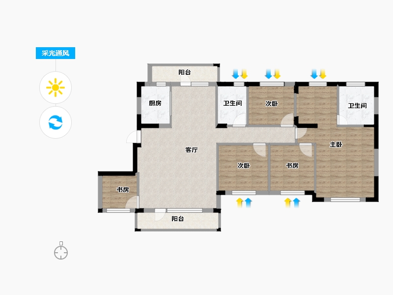 辽宁省-大连市-金悦湾-111.34-户型库-采光通风