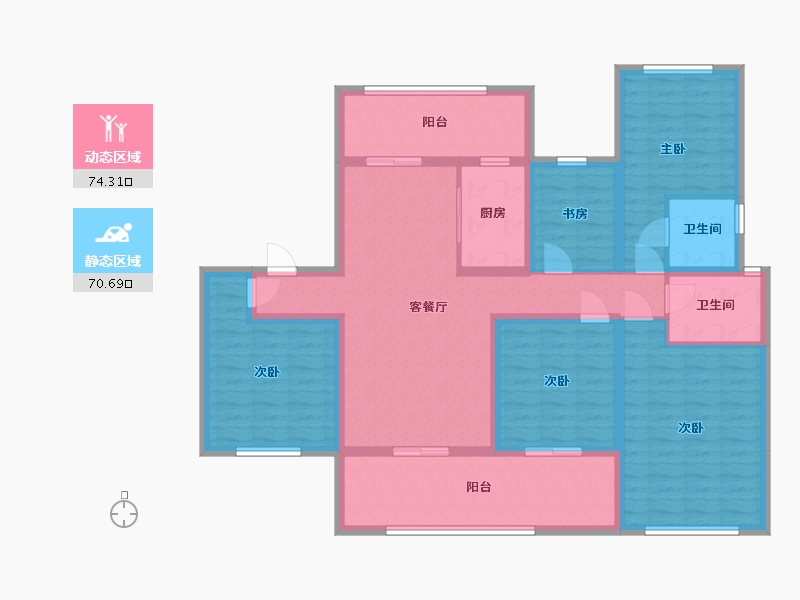 四川省-资阳市-置信丽府-128.78-户型库-动静分区