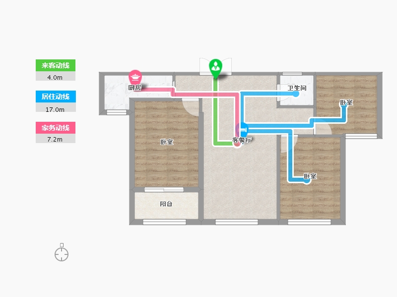 河北省-邢台市-开元悦城-68.11-户型库-动静线