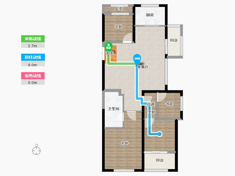 云南省-昆明市-春江明月-102.55-户型库-动静线