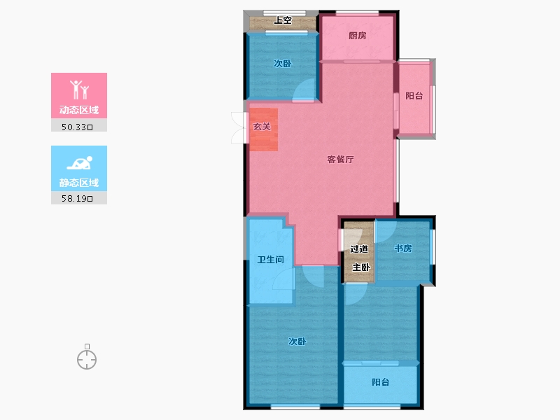 云南省-昆明市-春江明月-102.55-户型库-动静分区