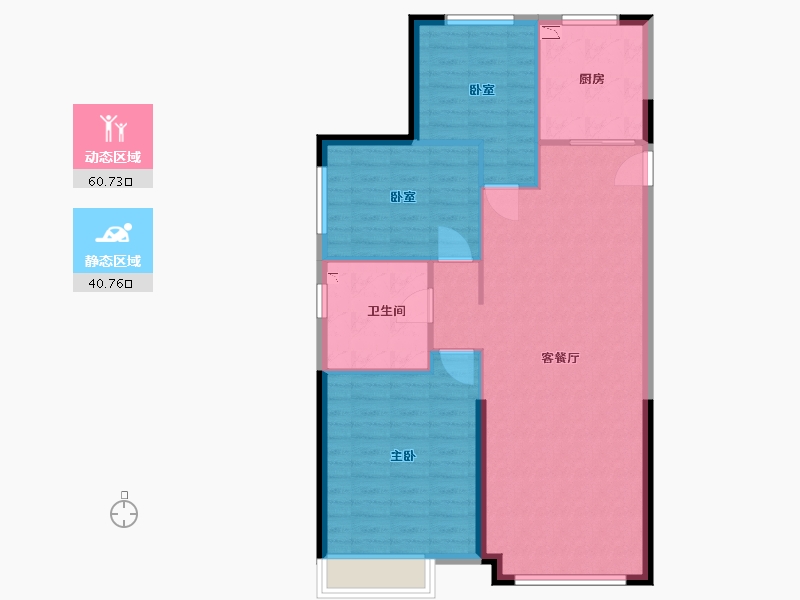 辽宁省-沈阳市-沈抚恒大养生谷-93.00-户型库-动静分区