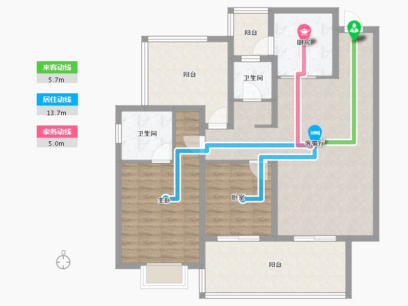 贵州省-遵义市-北大资源梦想城-99.63-户型库-动静线