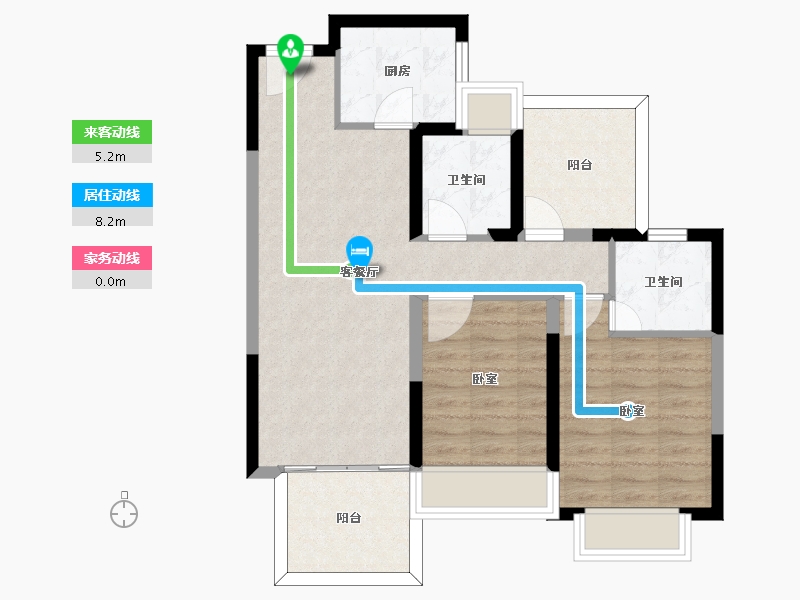 云南省-昆明市-学府康城-72.51-户型库-动静线