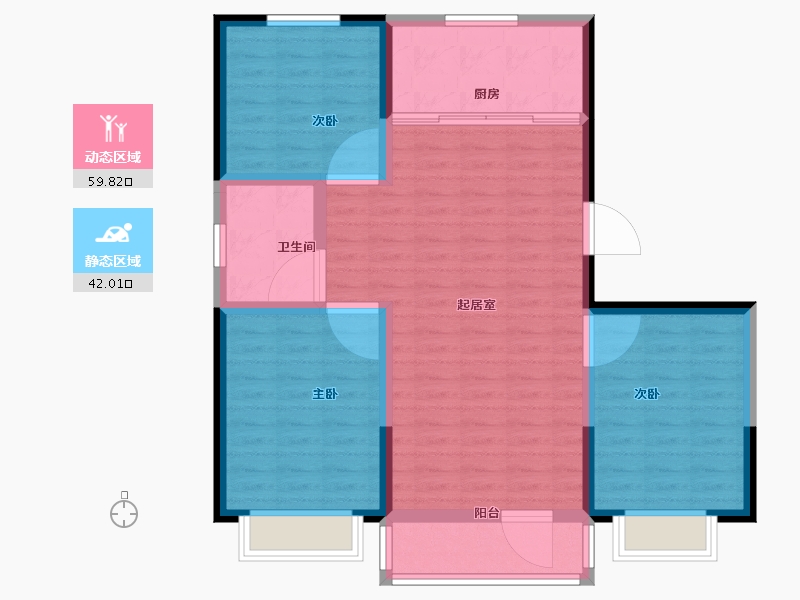 河北省-承德市-兆丰东澄-92.00-户型库-动静分区