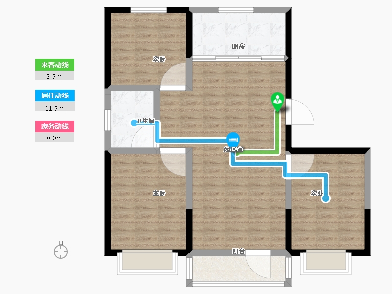 河北省-承德市-兆丰东澄-92.00-户型库-动静线