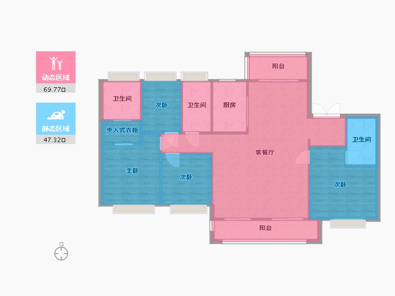 湖北省-武汉市-中粮光谷祥云-107.99-户型库-动静分区