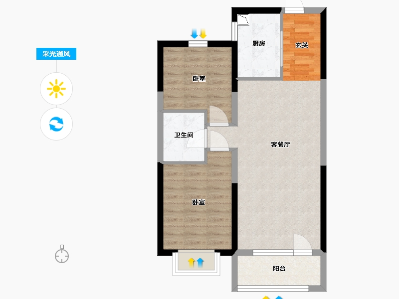 辽宁省-沈阳市-碧桂园大城印象-62.03-户型库-采光通风