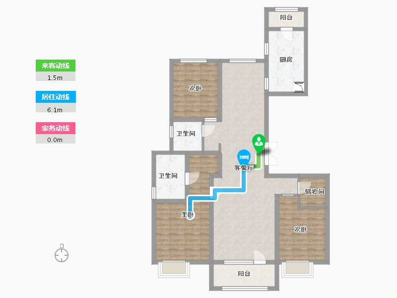 河北省-廊坊市-北辰香麓-106.40-户型库-动静线