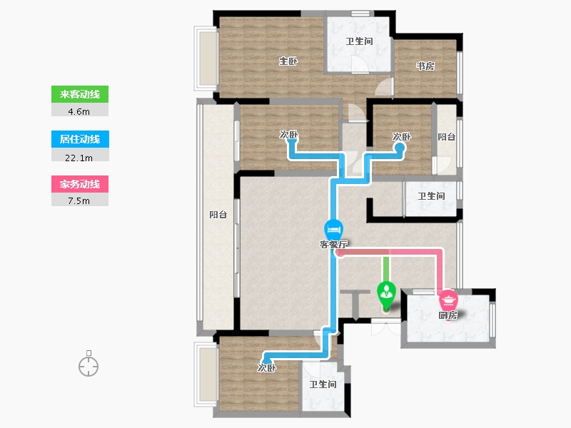 浙江省-宁波市-海语天下-153.63-户型库-动静线