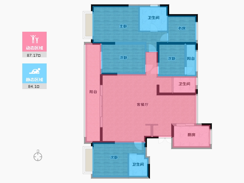 浙江省-宁波市-海语天下-153.63-户型库-动静分区