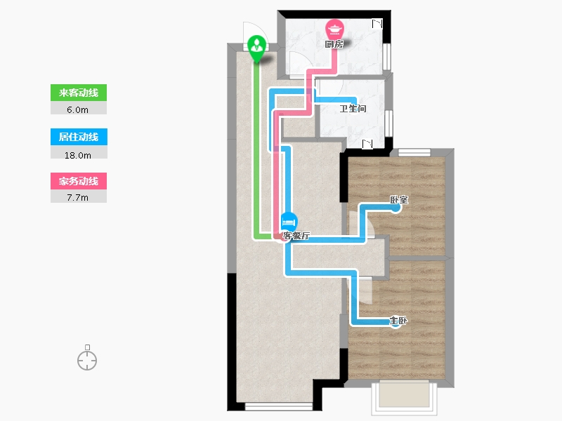 内蒙古自治区-呼和浩特市-呼和浩特恒大珺庭-59.20-户型库-动静线