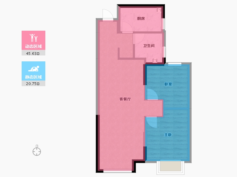 内蒙古自治区-呼和浩特市-呼和浩特恒大珺庭-59.20-户型库-动静分区