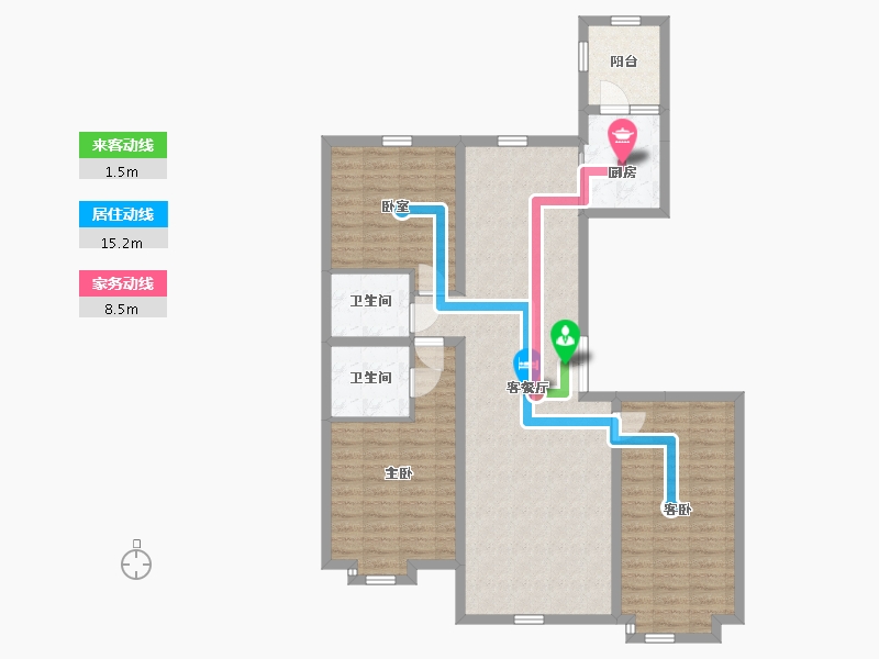 内蒙古自治区-包头市-瀚星御府-109.67-户型库-动静线