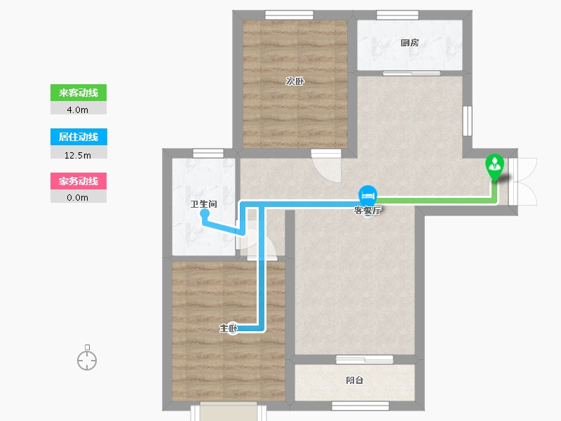 河北省-廊坊市-春城绿景兰亭苑-61.00-户型库-动静线