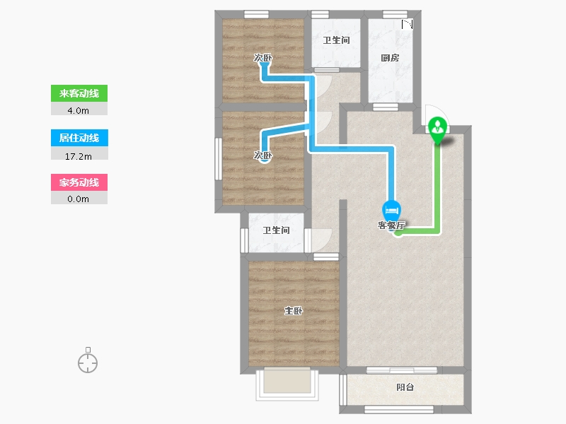 河北省-廊坊市-美阙公元-73.52-户型库-动静线