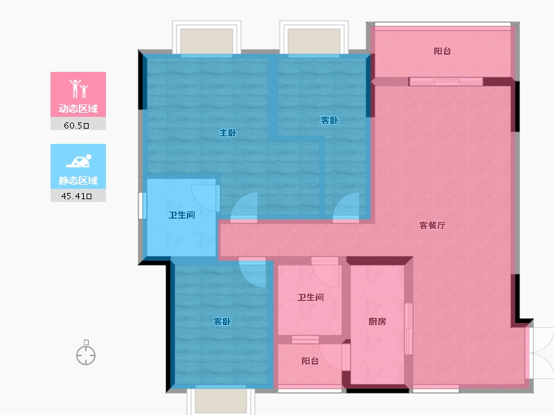 贵州省-遵义市-广厦未来城-93.82-户型库-动静分区