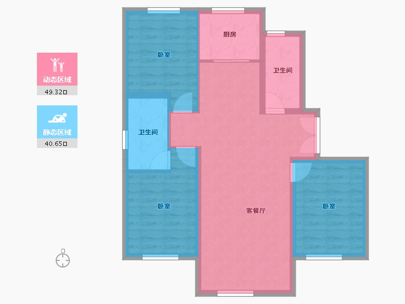 河北省-邢台市-开元悦城-80.74-户型库-动静分区