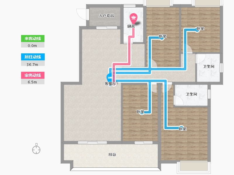 河北省-邢台市-七拾九號院-141.75-户型库-动静线