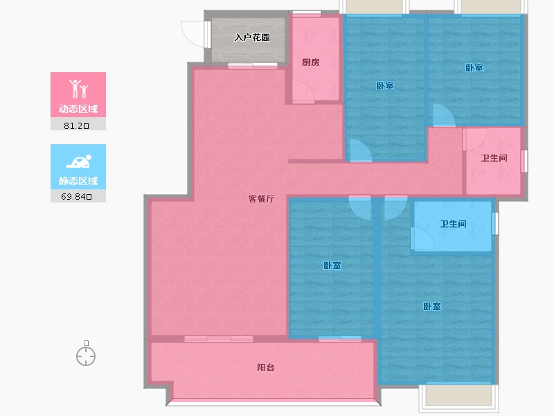 河北省-邢台市-七拾九號院-141.75-户型库-动静分区