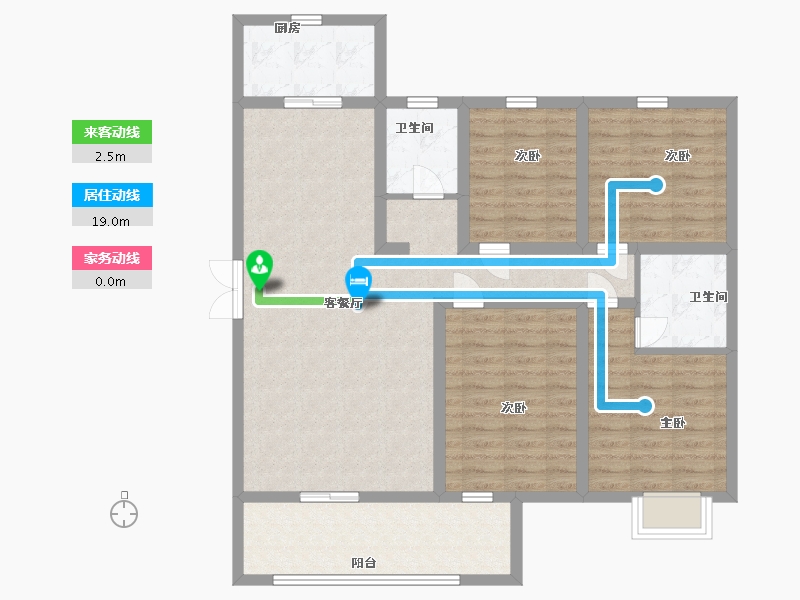 山东省-临沂市-宝德新里程-106.99-户型库-动静线