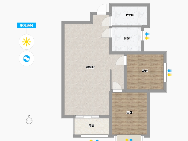 河北省-保定市-天保馨悦湾-69.15-户型库-采光通风