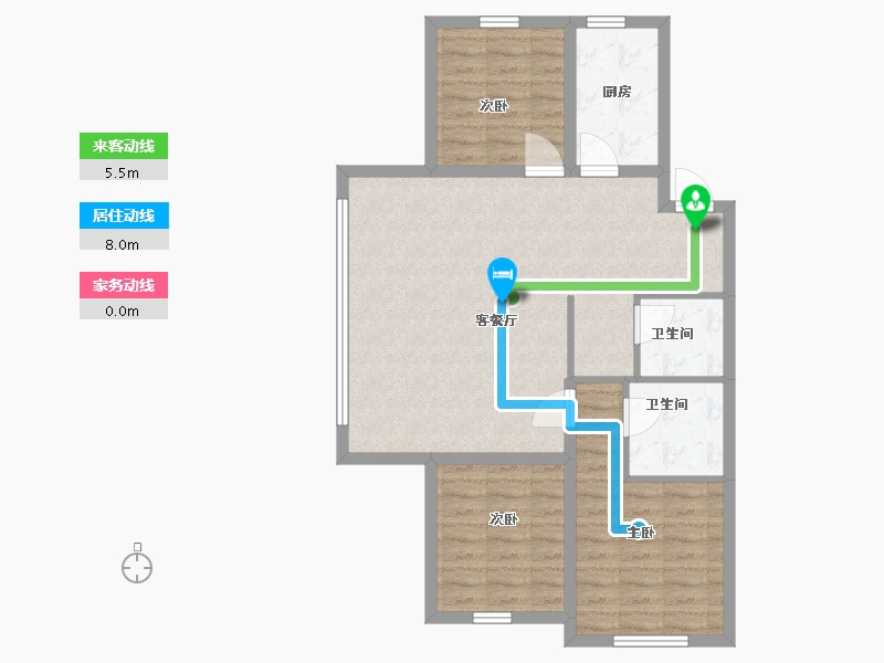 辽宁省-沈阳市-中南熙悦沈抚-84.00-户型库-动静线