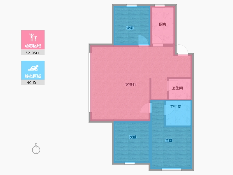 辽宁省-沈阳市-中南熙悦沈抚-84.00-户型库-动静分区