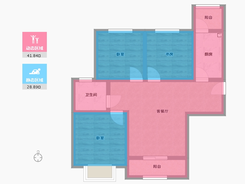 山西省-太原市-荣兴天成-61.37-户型库-动静分区