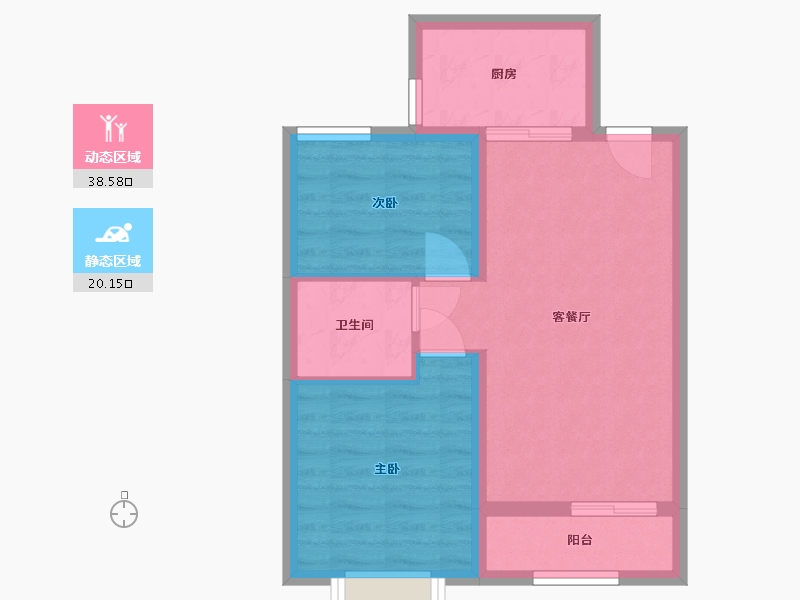 河北省-廊坊市-春城绿景兰亭苑-52.13-户型库-动静分区