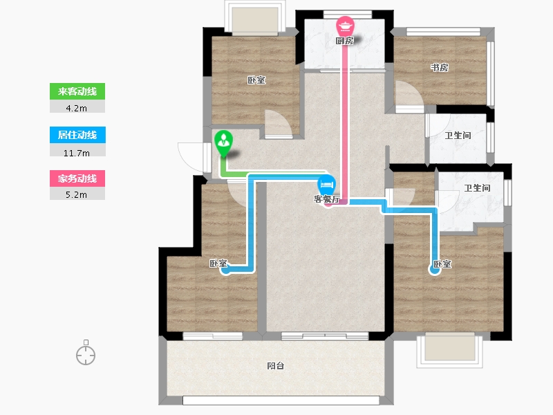 云南省-昆明市-浩创悦山湖-88.00-户型库-动静线