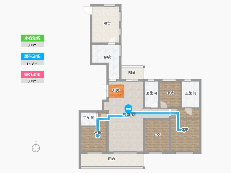 云南省-昆明市-中海龙泉公馆-139.50-户型库-动静线